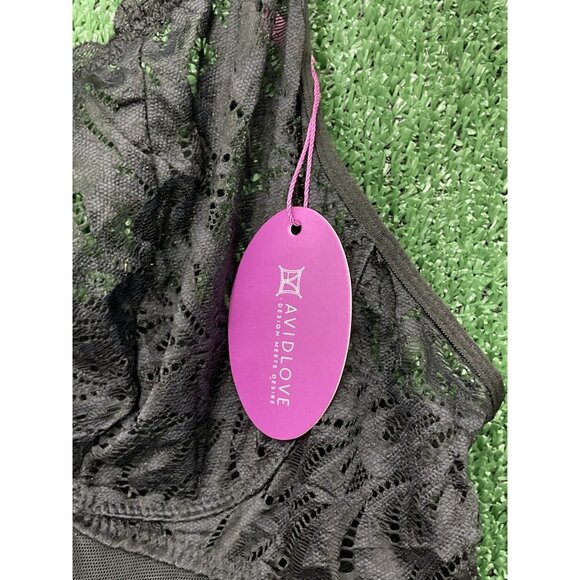 Avidlove Lingerie for Women Lace One Piece Boudoir Plus Size 3XL NWT Black - Picture 4 of 12
